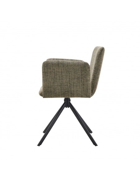 Silla de diseño DEBRA tejido Bora y patas de acero acabado negro.