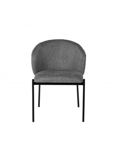 Silla de comedor FAINA tejido gris oscuro,...