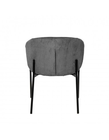 Silla de comedor FAINA tejido gris oscuro,...