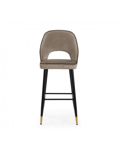 Banqueta RAY Velvet Altura 75. Base em metal...