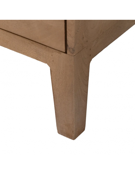 Armario de lineas rectas SAM 60 x 180 de madera de mango, 1 puerta y 3 cajones