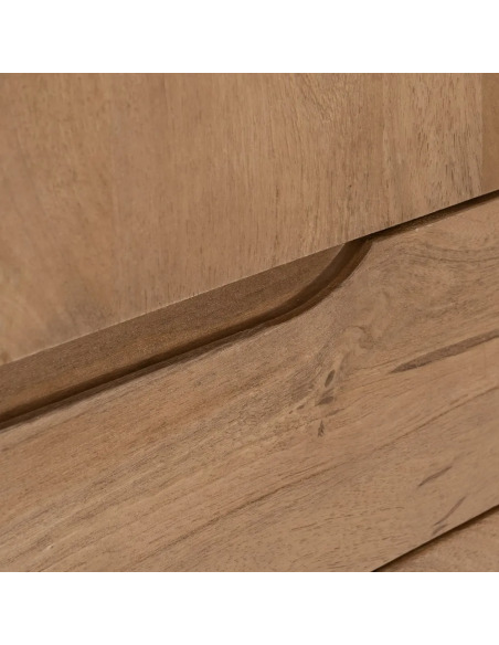 Armario de lineas rectas SAM 60 x 180 de madera de mango, 1 puerta y 3 cajones