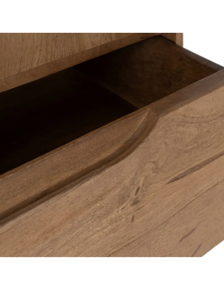 Armario de lineas rectas SAM 60 x 180 de madera de mango, 1 puerta y 3 cajones