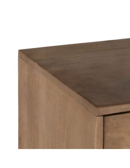 Armario de lineas rectas SAM 60 x 180 de madera de mango, 1 puerta y 3 cajones