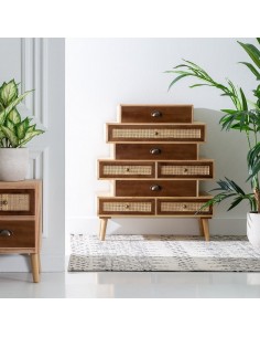 Mueble recibidor bohemio chic Sasha 80 x 94 de madera de... 2