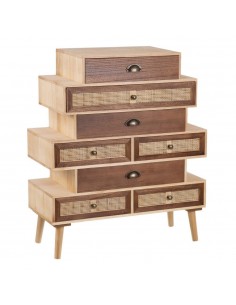 Mueble recibidor bohemio chic Sasha 80 x 94 de madera de...