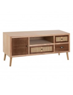 Mueble de TV bohemio chic Sasha 120 x 40, madera de...