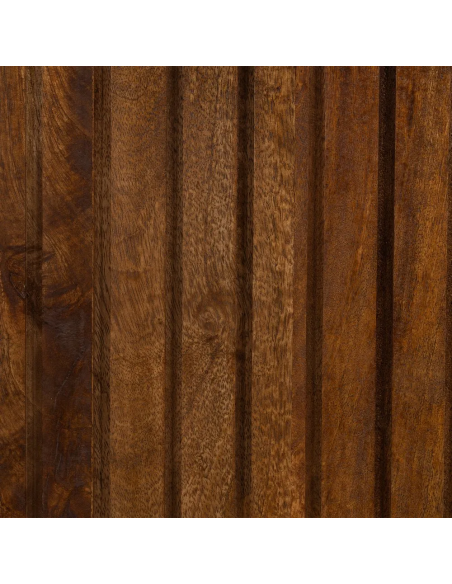 Aparador Kesia 160 x 75, 2 puertas y 3 cajones, madera de mango y acero negro