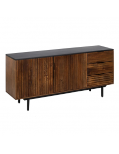 Aparador Kesia 160 x 75, 2 puertas y 3 cajones, madera de...