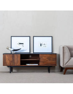 Mueble de TV Kesia 140 x 40, en madera de mango y acero... 2