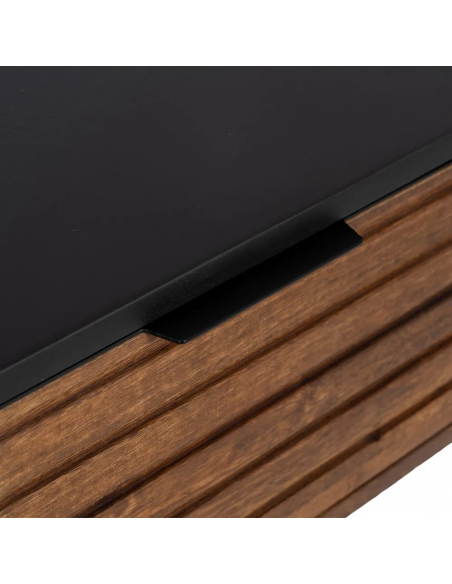 Consola Kesia 110 x 40 de madera de mango y acero negro