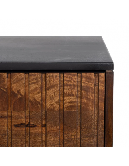 Consola Kesia 110 x 40 de madera de mango y acero negro