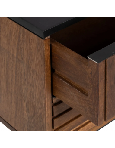 Mesa de cabeceira Kesia 40 x 50 em madeira de...