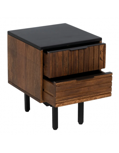 Mesa de cabeceira Kesia 40 x 50 em madeira de...