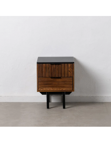 Mesa de cabeceira Kesia 40 x 50 em madeira de...