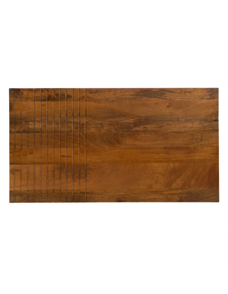 Mesa de centro Kesia 110 x 60 en madera de mango y acero negro