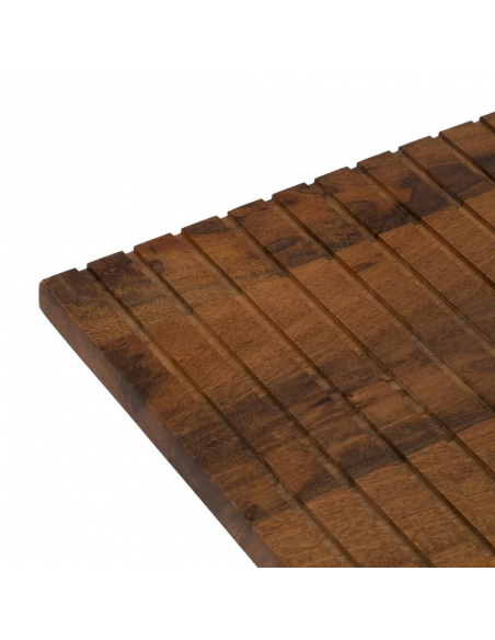 Mesa de centro Kesia 110 x 60 cm, em madeira de mangueira e aço preto