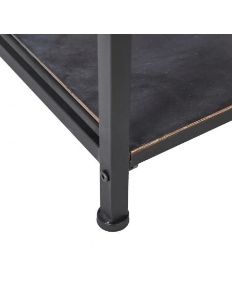 Consola de estilo industrial Brick 75,5 x 85, metal negro y marrón