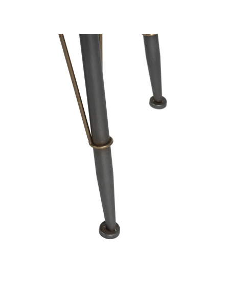 Vitrina de estilo industrial BRICK 58 x 120, metal preto e dourado