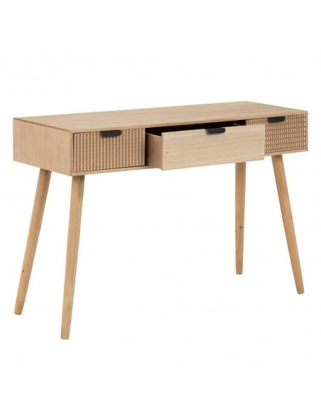 Consola Cofee 110 x 77, 3 cajones de madera de pino y DM