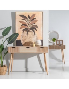 Consola Cofee 110 x 77, 3 Gavetas em Madeira de Pinho e MDF 2