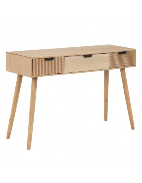 Consola Cofee 110 x 77, 3 Gavetas em Madeira de Pinho e MDF