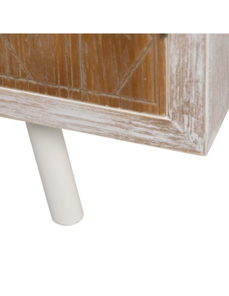 Aparador rústico Country 120 x 80, branco, 2 portas e 2 gavetas de madeira