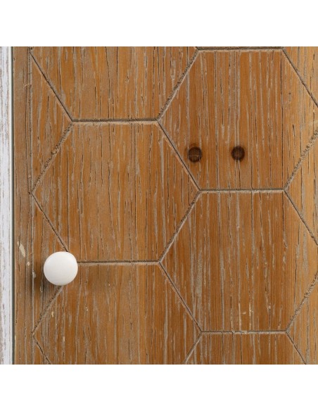 Aparador rústico Country 120 x 80, branco, 2 portas e 2 gavetas de madeira