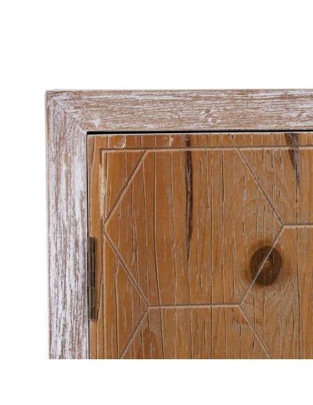 Aparador rústico Country 120 x 80, branco, 2 portas e 2 gavetas de madeira