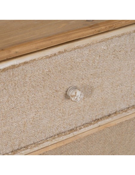 Mesita de noche rústica Gerel 46 x 76 en madera natural