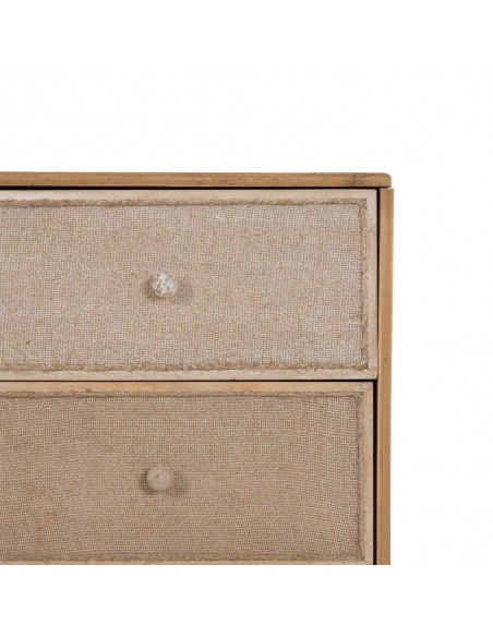 Mesa de cabeceira rústica Gerel 46 x 76 em madeira natural