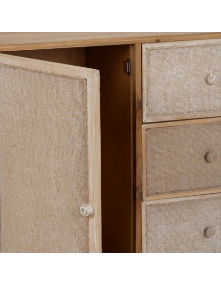 Aparador rústico Gerel 75,5 x 75,5 en madera natural