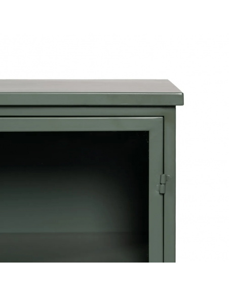 Aparador industrial TOLIX, 120 x 76 em metal verde militar
