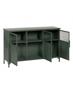 Aparador industrial TOLIX, 120 x 76 en metal verde militar 2