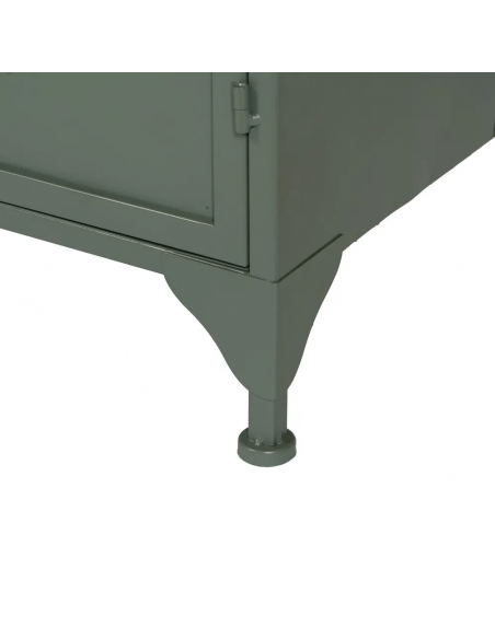 Aparador industrial TOLIX, 48 x 116, em metal verde militar