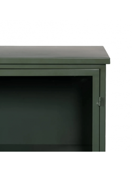 Aparador industrial TOLIX, 48 x 116 en metal verde militar