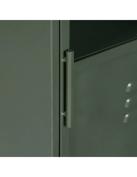 Aparador industrial TOLIX, 48 x 116, em metal verde militar