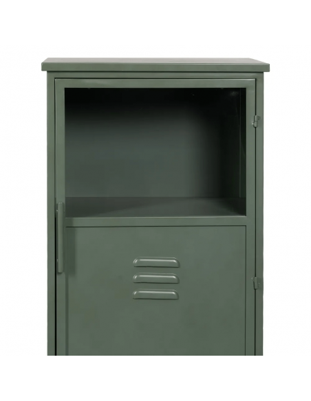 Aparador industrial TOLIX, 48 x 116, em metal verde militar