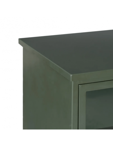 Aparador industrial TOLIX, 48 x 116, em metal verde militar