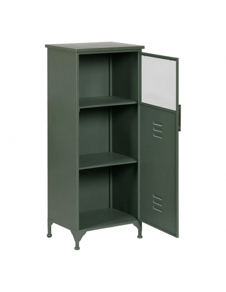 Aparador industrial TOLIX, 48 x 116, em metal verde militar