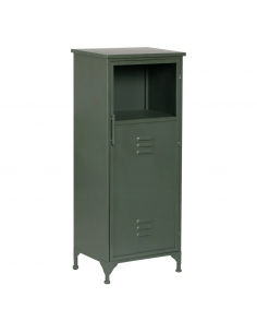 Aparador industrial TOLIX, 48 x 116 en metal verde militar