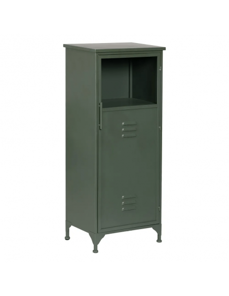 Aparador industrial TOLIX, 48 x 116, em metal verde militar