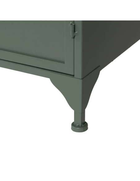 Vitrina industrial TOLIX 72 x 178 en metal verde militar