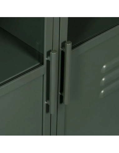 Vitrina industrial TOLIX 72 x 178 em metal...