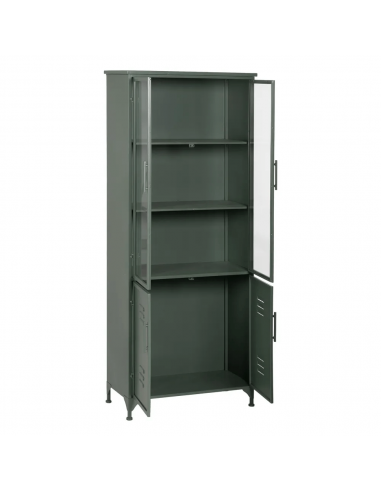 Vitrina industrial TOLIX 72 x 178 em metal...