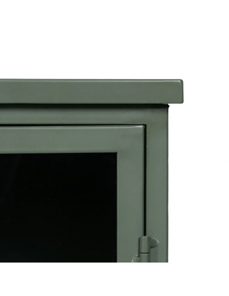 Mesa lateral industrial TOLIX 45 x 76 em metal verde militar