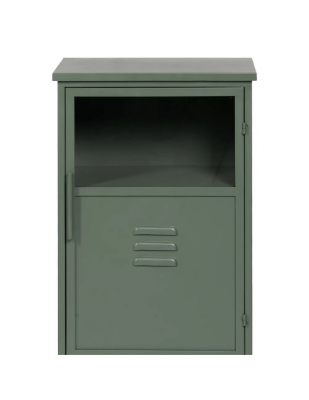 Mesa lateral industrial TOLIX 45 x 76 em metal verde militar