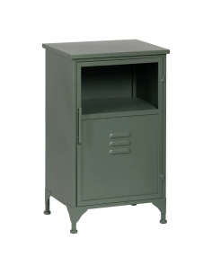 Mesa lateral industrial TOLIX 45 x 76 em metal verde militar