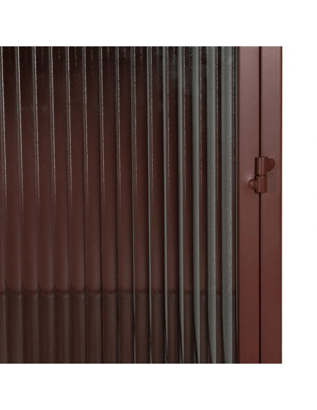 Vitrina de estilo industrial Trixie 70 x 143, metal teja y cristal