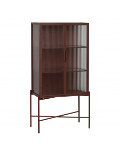 Vitrina de estilo industrial Trixie 70 x 143, metal teja...